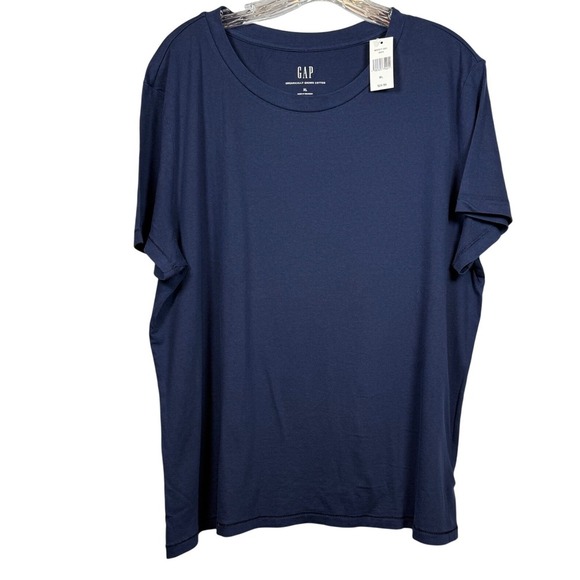 NWT GAP Womens Relaxed Fit T-Shirt, 100% Organically Grown Cotton, True Navy, XL - Picture 1 of 8